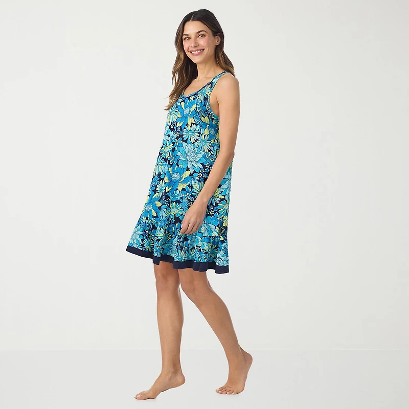 Cuddl Duds Womens Sleeveless Scoop Neck Chemise
