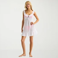 Arizona Womens Floral Juniors Dress Swimsuit Cover-Up