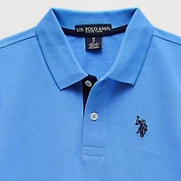 U.S. Polo Assn. Little & Big Kid Boys Short Sleeve Regular Fit Embroidered Shirt