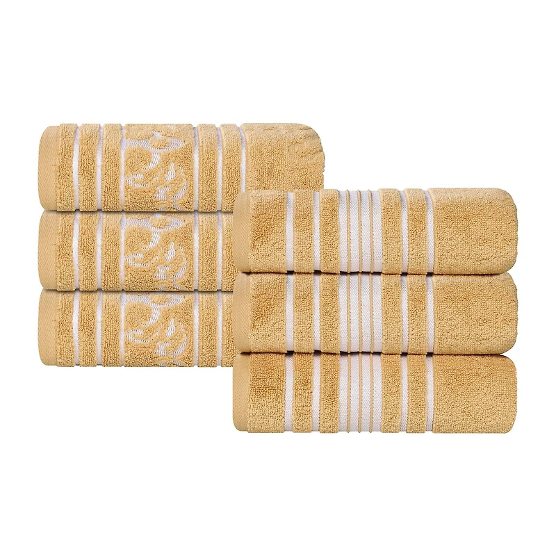 SUPERIOR® Sadie Zero Twist Jacquard Solid Cotton 6-pc. Hand Towel