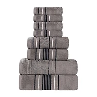 SUPERIOR® Sadie Zero Twist Jacquard Solid Cotton 8-pc. Quick Dry Bath Towel Set
