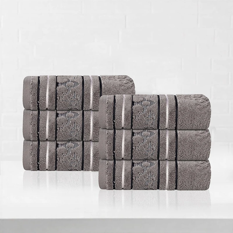 SUPERIOR® Sadie Zero Twist Jacquard Cotton 6-pc. Quick Dry Bath Towel Set