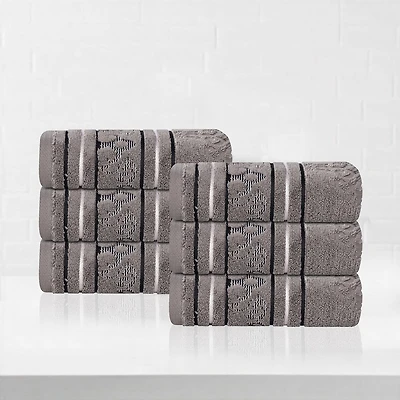 SUPERIOR® Sadie Zero Twist Jacquard Cotton 6-pc. Quick Dry Bath Towel Set