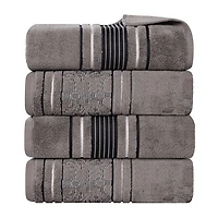 SUPERIOR® Sadie Zero Twist Jacquard Solid  Cotton 4-pc. Quick Dry Bath Towel Set