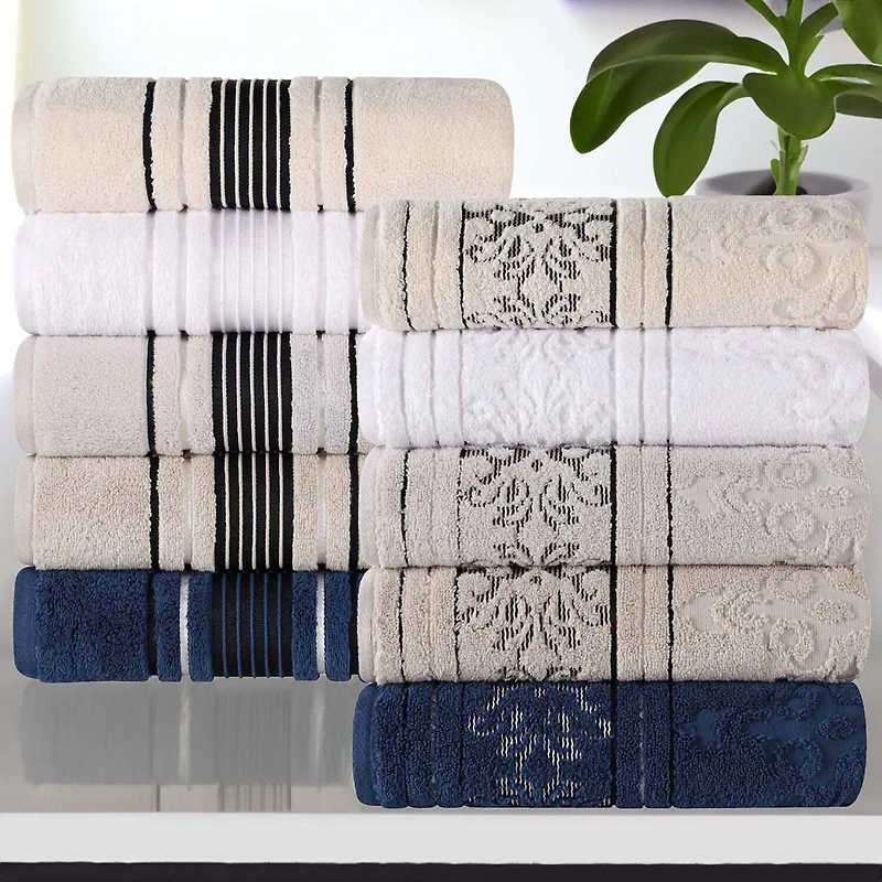 SUPERIOR® Sadie Zero Twist Solid Cotton 6-pc. Quick Dry Bath Towel Set