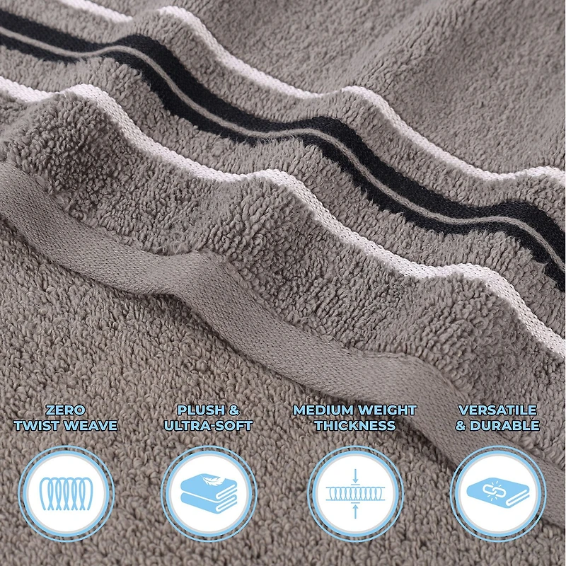 SUPERIOR® Sadie Zero Twist Solid Cotton 6-pc. Quick Dry Bath Towel Set