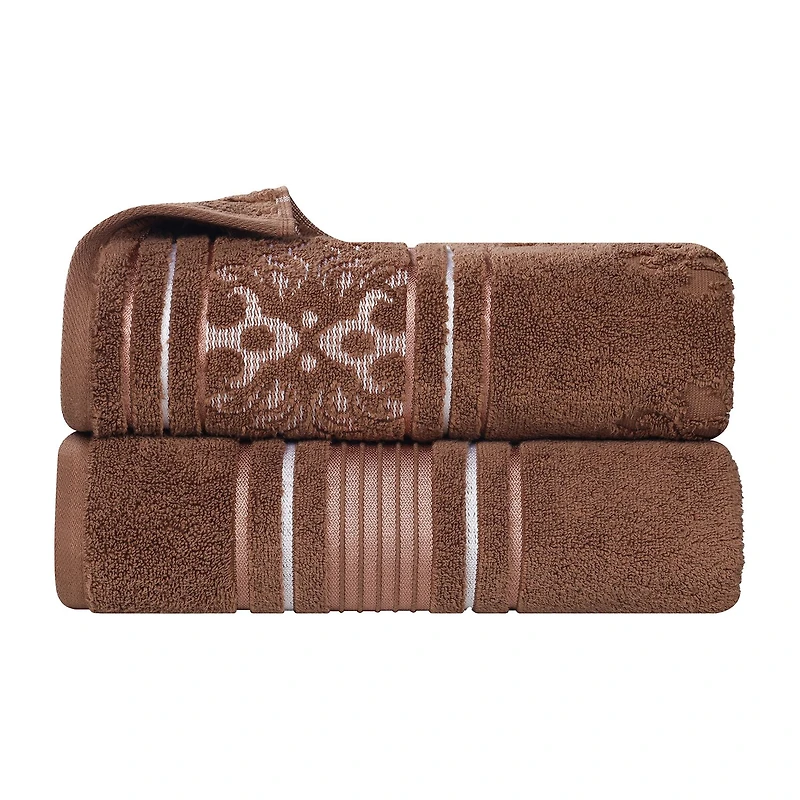 SUPERIOR® Sadie Zero Twist Jacquard Solid Cotton 2-pc. Bath Sheet