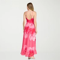 Trixxi Womens Juniors Sleeveless Floral Slip Dress