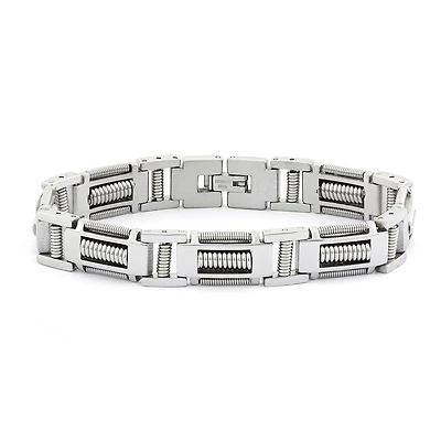 Mens Stainless Steel 8.25", 12mm Link Bracelet