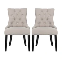 Safavieh Abby Dining Collection 2-pc. Upholstered Tufted Dining Chair
