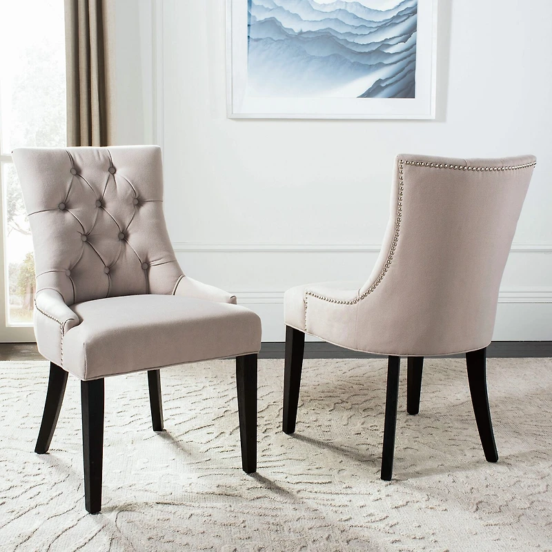 Safavieh Abby Dining Collection 2-pc. Upholstered Tufted Dining Chair