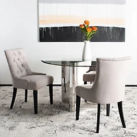 Safavieh Abby Dining Collection 2-pc. Upholstered Tufted Dining Chair