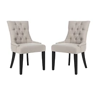 Safavieh Abby Dining Collection 2-pc. Upholstered Tufted Dining Chair