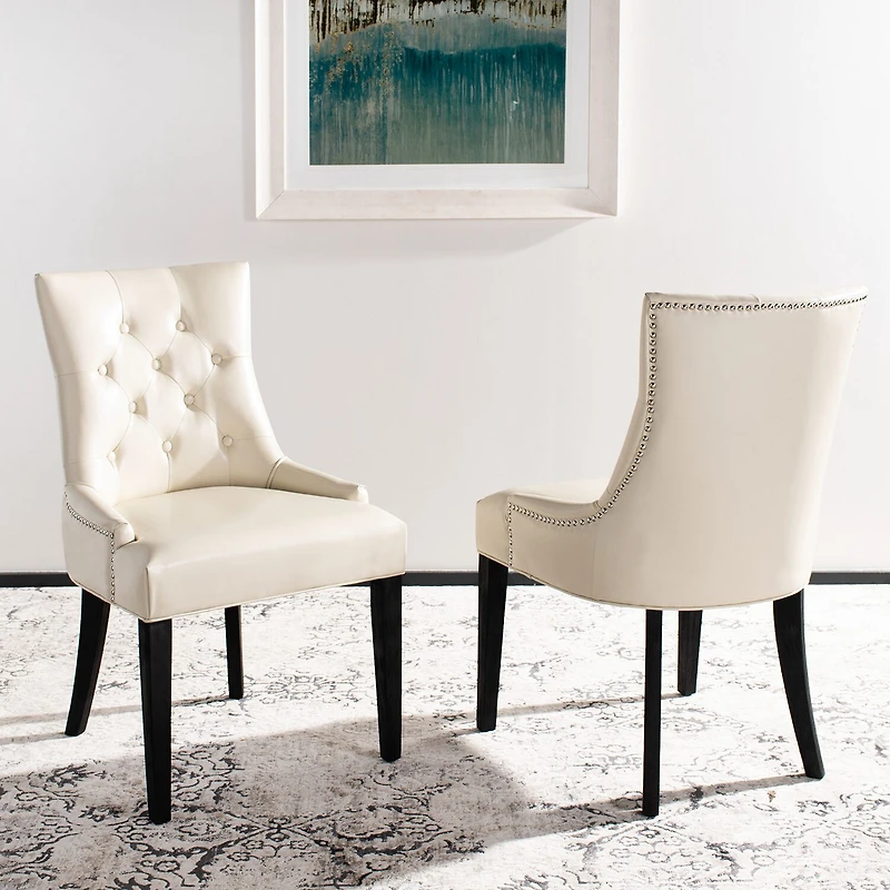Safavieh Abby Dining Collection 2-pc. Upholstered Tufted Dining Chair