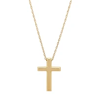Religious Jewelry Womens 10K Gold Cross Pendant Necklace