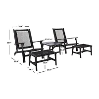 Safavieh 5-pc. Conversation Set Weather Resistant