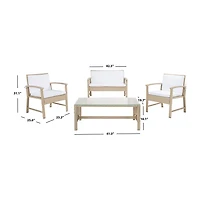 Safavieh 4-pc. Conversation Set Weather Resistant