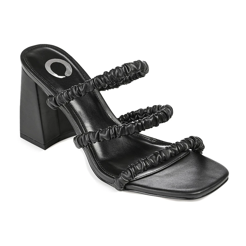 Journee Collection Reagaan Womens Round Open Toe Block Heel Pumps