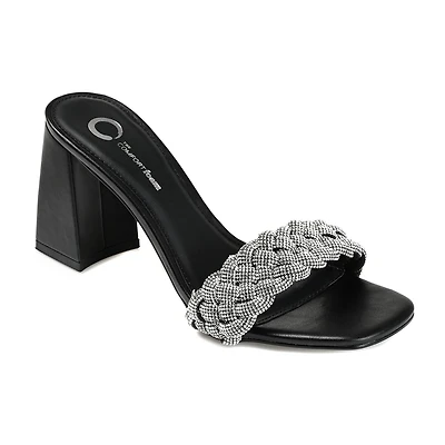 Journee Collection Sashaa Womens Round Open Toe Block Heel Pumps