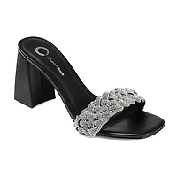 Journee Collection Sashaa Womens Round Open Toe Block Heel Pumps