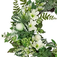 Northlight 24in Hellebores And Ivy Floral Wreath