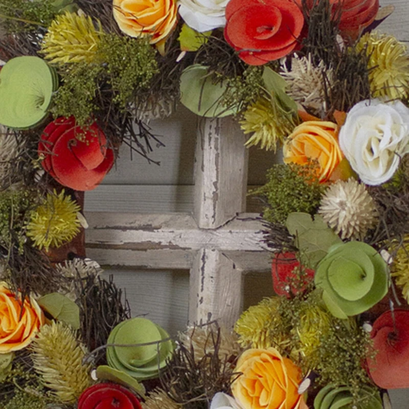 Northlight 12in Moss And Twig Floral Spring Wreath