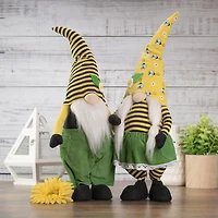 Northlight 19.25in Girl Bumblebee Daisy Hat Gnome