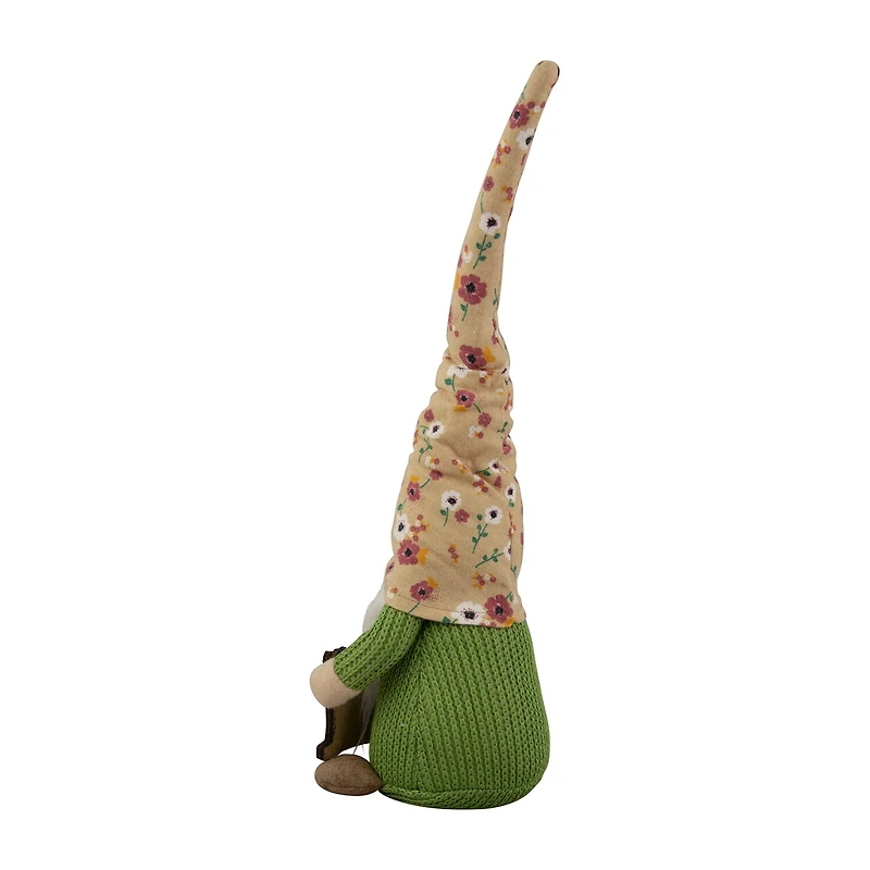 Northlight 16in Yellow Floral With Message Board Gnome