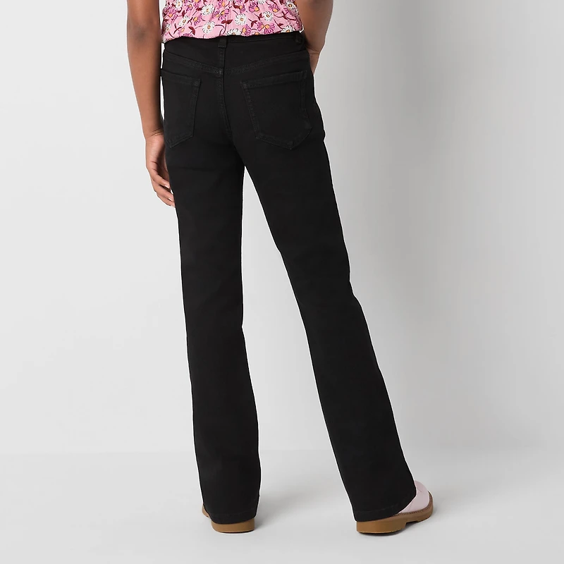 Thereabouts Little & Big Kid Girls Adjustable Waist Stretch Fabric Superflex Mid Rise Regular Fit Bootcut Jean