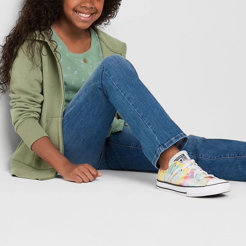 Thereabouts Little & Big Kid Girls Adjustable Waist Stretch Fabric Superflex Mid Rise Straight Leg Jean