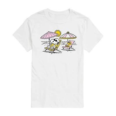 Womens Juniors Crew Neck Short Sleeve Regular Fit Peanuts Snoopy Graphic T-Shirt