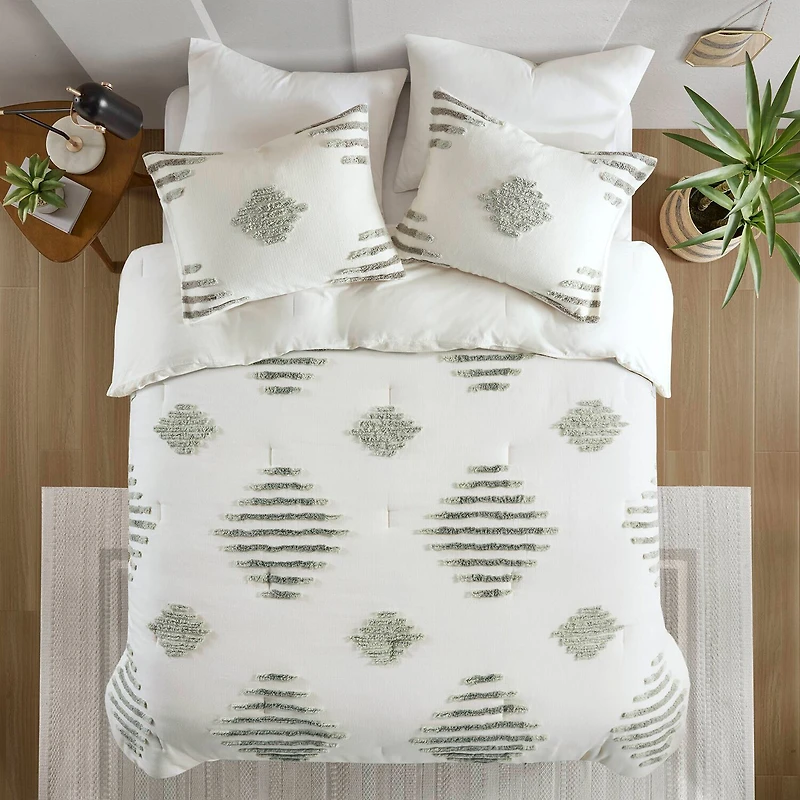 INK+IVY Tahli Cotton Blend 3-pc. Midweight Comforter Set