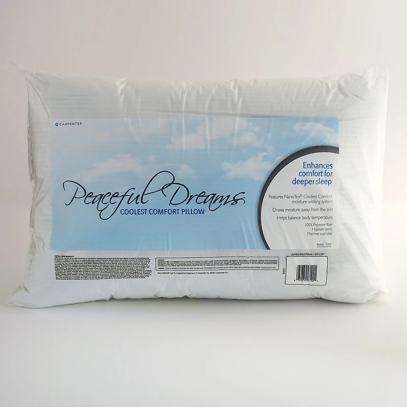 Peaceful Dreams Coolest Comfort Bed Pillow