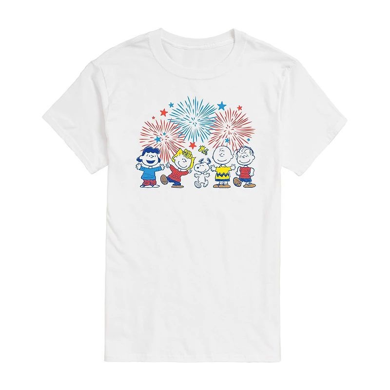 Womens Juniors Crew Neck Short Sleeve Regular Fit Peanuts Snoopy Graphic T-Shirt