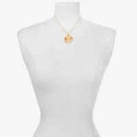 Bijoux Bar Delicates Gold Tone Womens Simulated Pearl 16 Inch Pendant Necklace