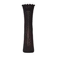 MeMoi Pointelle Womens 1 Pair Crew Socks