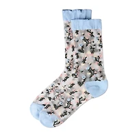 MeMoi Sheer Womens Breathable 1 Pair Quarter Ankle Socks
