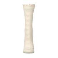 MeMoi Pointelle Ruffle Edge Womens 1 Pair Crew Socks