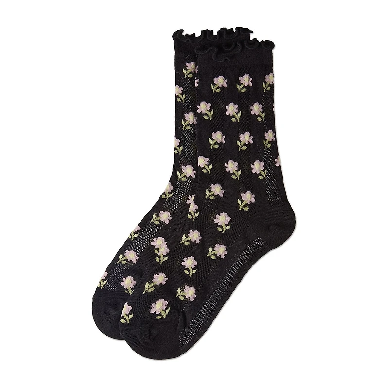 MeMoi Sheer Womens Breathable 1 Pair Quarter Ankle Socks