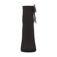 MeMoi Tulle Bow Womens 1 Pair Quarter Ankle Socks