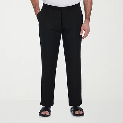 Cubavera 30" Inseam Linen Mens Regular Fit Big and Tall Drawstring Pant