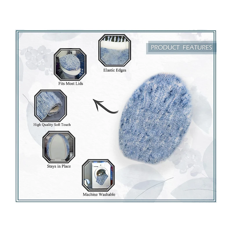 Home Weavers Inc Cloud Comfort Bath Rug 18x18