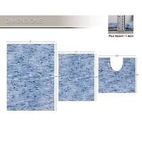 Home Weavers Inc Cloud Comfort Bath Rug 3 Pc 172120