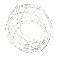 Cheungs Silver Abstract Round Metal Wall Art