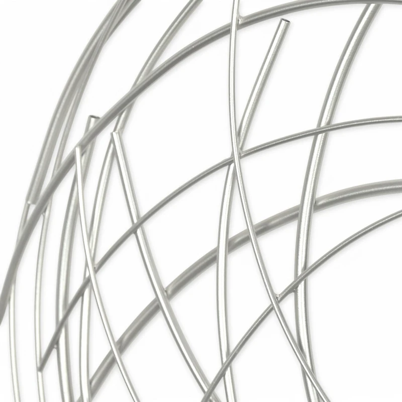 Cheungs Silver Abstract Round Metal Wall Art