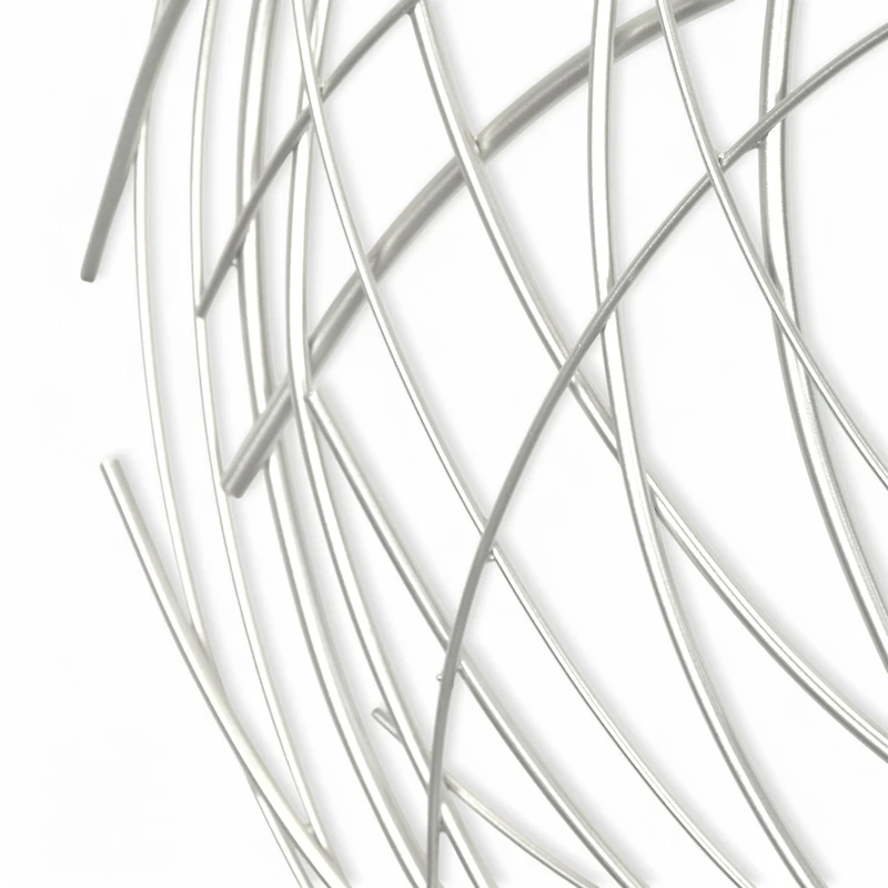 Cheungs Silver Abstract Round Metal Wall Art