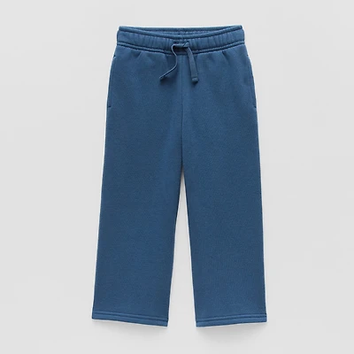 Okie Dokie Toddler & Little Unisex Wide Leg Regular Fit Fleece Pull-On Pant