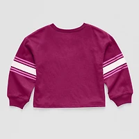 Okie Dokie Active Toddler & Little Girls Round Neck Long Sleeve Regular Fit Graphic T-Shirt