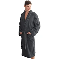 Linum Home Textiles Herringbone Weave Bathrobe Unisex Adult Long Sleeve Length Robe