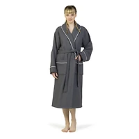 Linum Home Textiles Waffle Terry Bathrobe Unisex Adult Long Sleeve Length Robe
